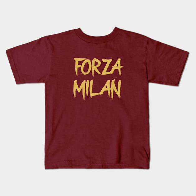 Forza Milan Gold Kids T-Shirt by VRedBaller